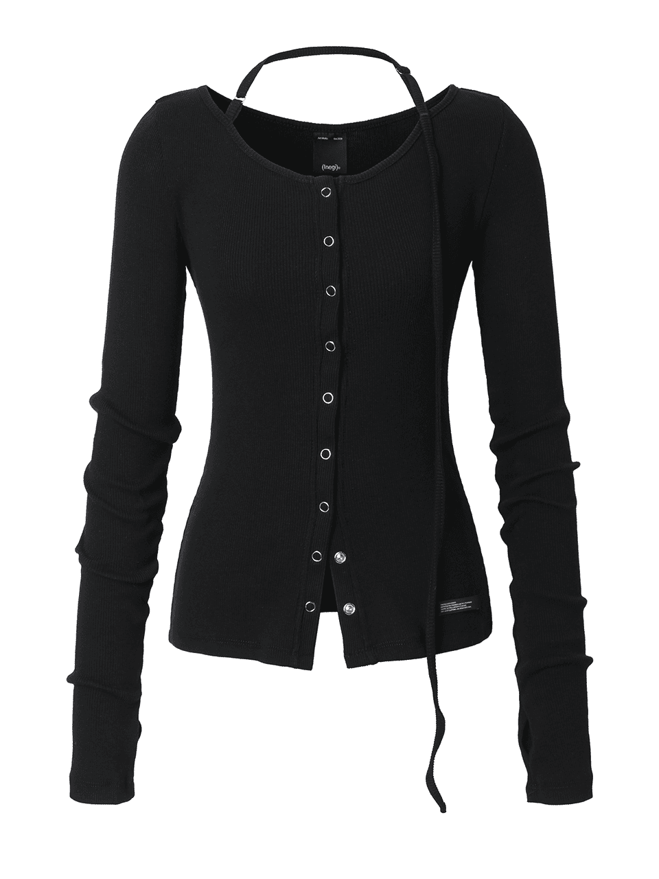 [2nd Reorder] Buckle Strap Cardigan (black)