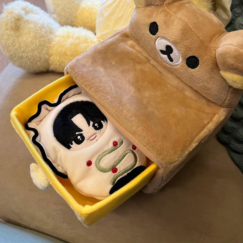 리락쿠마 2단 리빙박스 수납함 소품정리함 슬라이딩 보관함 다용도 소형 중형 서랍 수납박스