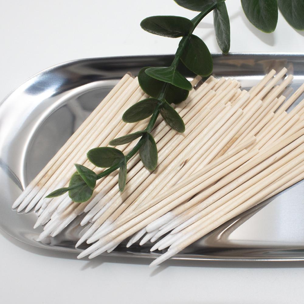 이쑤시개 면봉 압출 비립종 여드름 미세 면봉 속눈썹 네일 반영구화장 재료 100개입