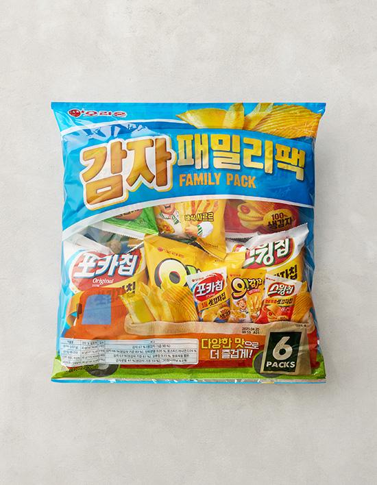 [오리온] 감자패밀리팩 대용량 180g (포카칩 & 스윙칩 & 오감자)
