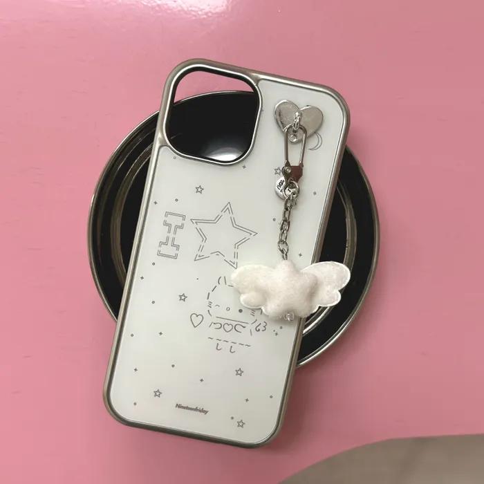 [+갤럭시] Angel Cat 실버 맥세이프 에폭시 케이스