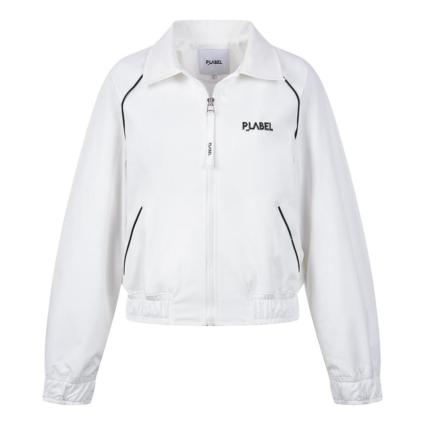 P_LABEL 로고 스트랩 밴드 윈드 점퍼 MW3SM019_IVO