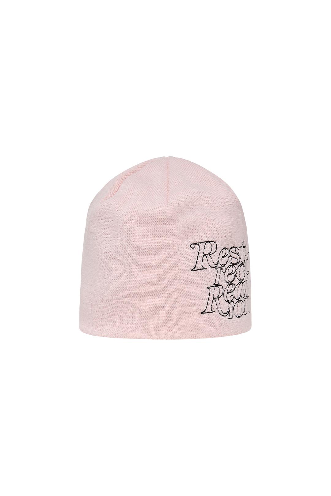 STITCH LOGO BEANIE - PINK