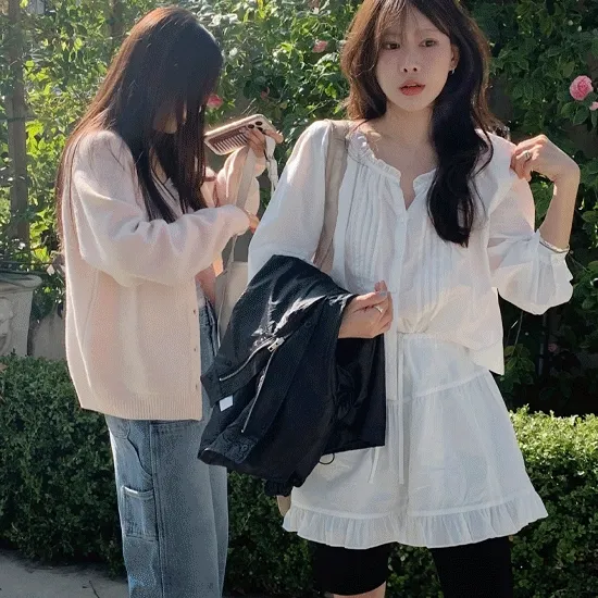 [봄더비🌼/Mayvi/하객룩/봄] Dallo 프릴 블라우스 (2 color)