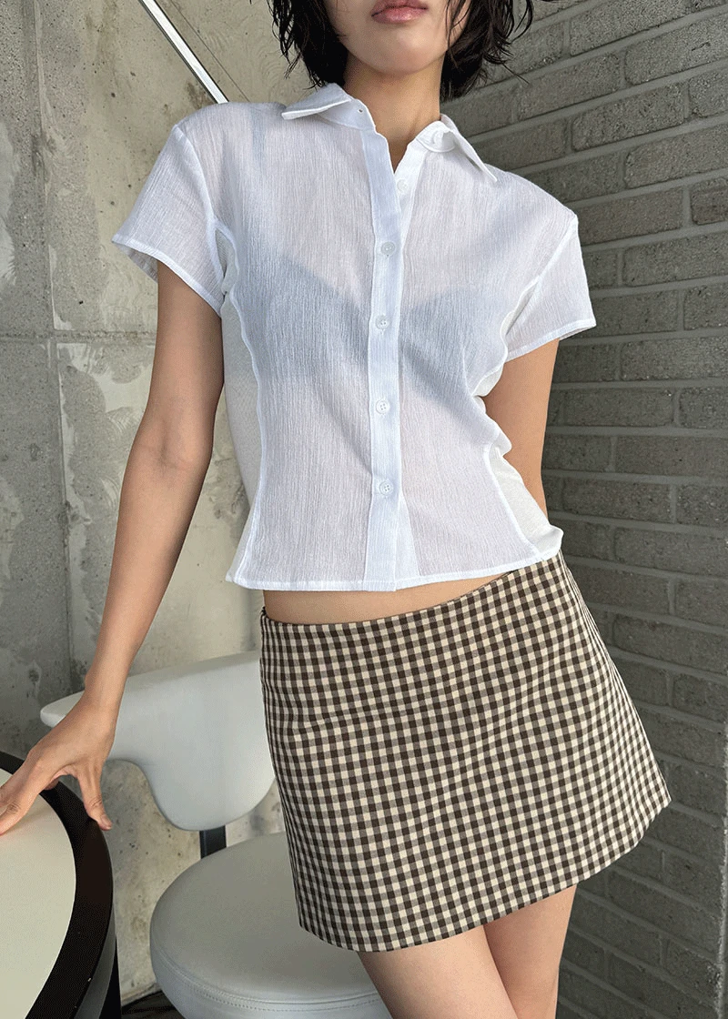 CAP SLEEVE SHIRT (3color)