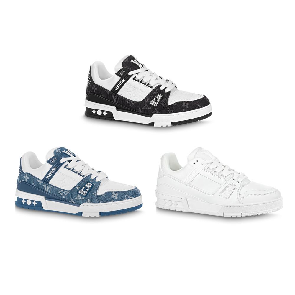 [국내백화점] 루이비통 LV 트레이너 스니커즈 여성 운동화 블랙 블루 화이트 1AC2A5