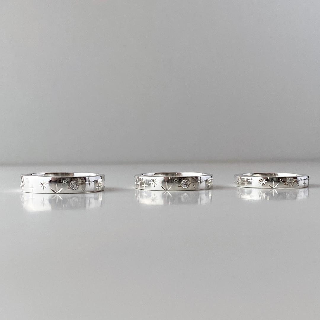 오브룬 Planet Silver Ring (Flat)_Shine