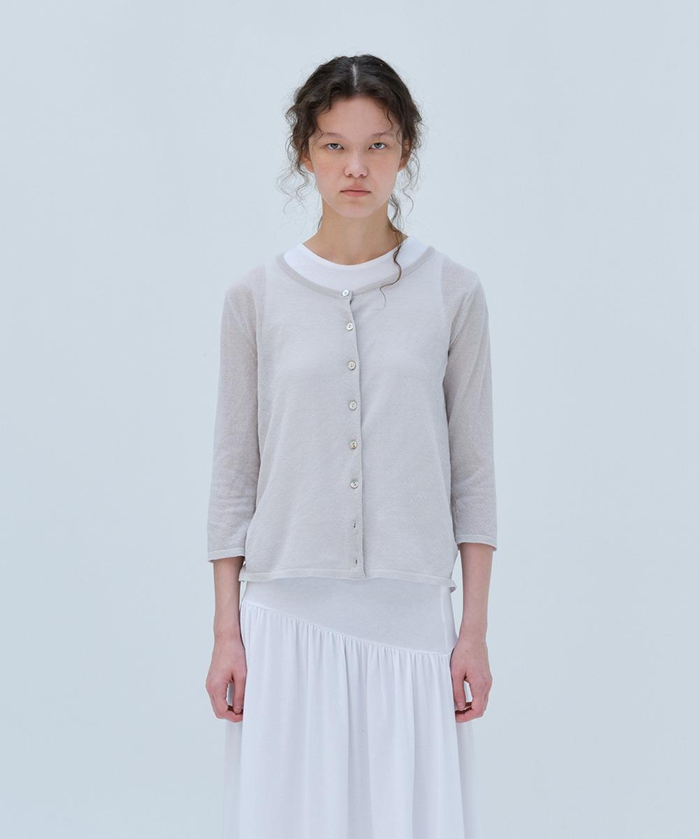 HALF & HALF CARDIGAN (L GREY)