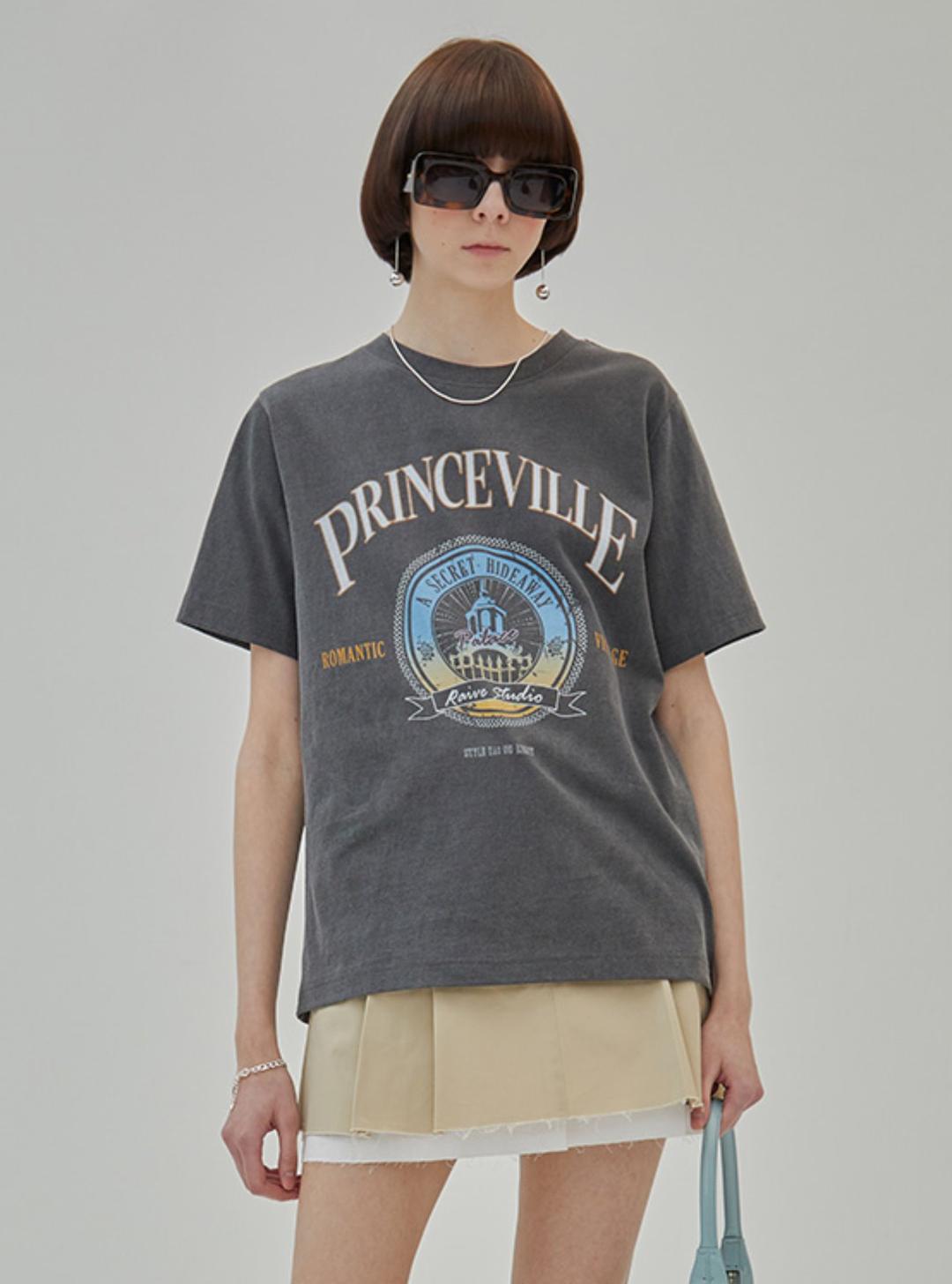 PRINCEVILLE Print T-Shirt in D/Grey VW2SE114-13