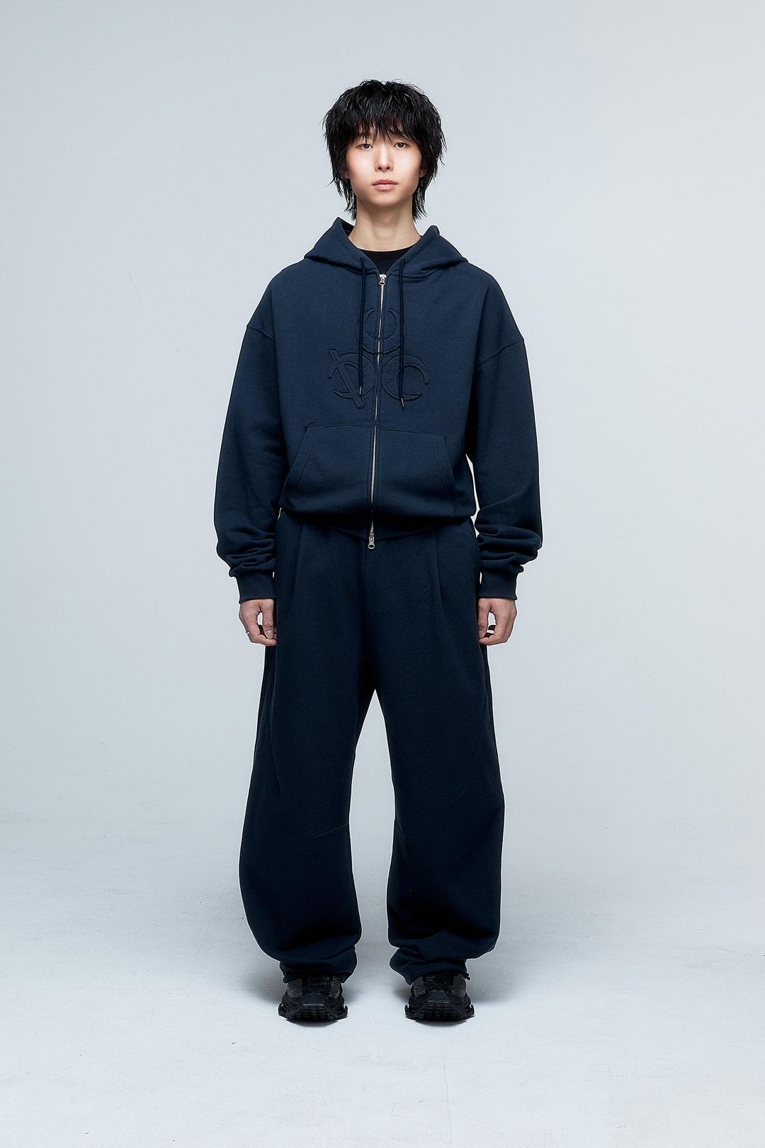 (DUC) Symbol Hoodie Zip-up Vintage Black
