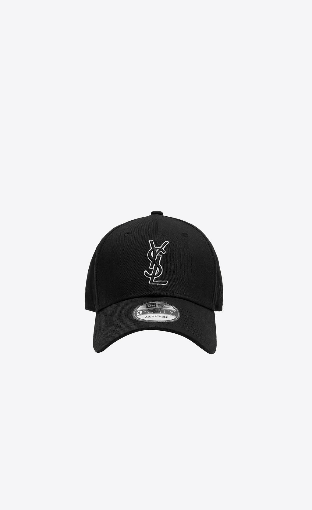 생로랑 뉴에라 YSL 모노그램 베이스볼 캡 블랙 687687YCL361000