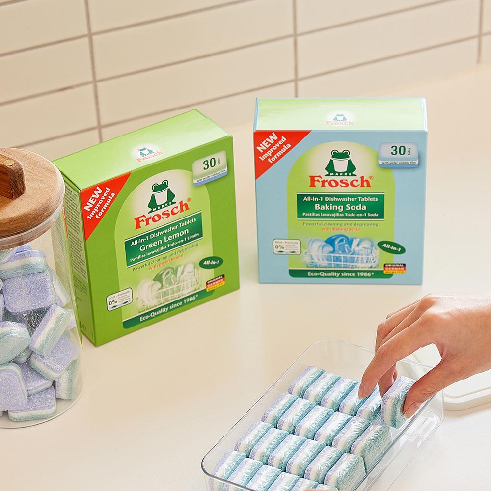 [400만개 돌파] 프로쉬 식기세척기세제 30개입 2개 구성 / 올인원 식세기 소다 그린레몬 타블렛