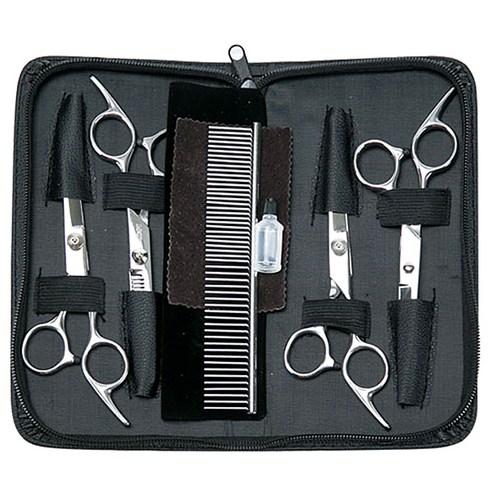 딩동펫 반려동물 미용가위 세트, 혼합색상, 1세트