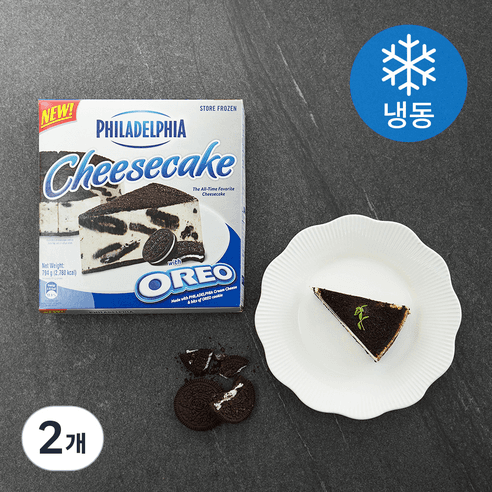 필라델피아 오레오 치즈케익 (냉동), 794g, 2개 - 케이크 | 쿠팡