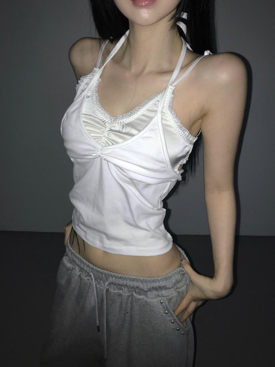 also satin hook top(3 color)