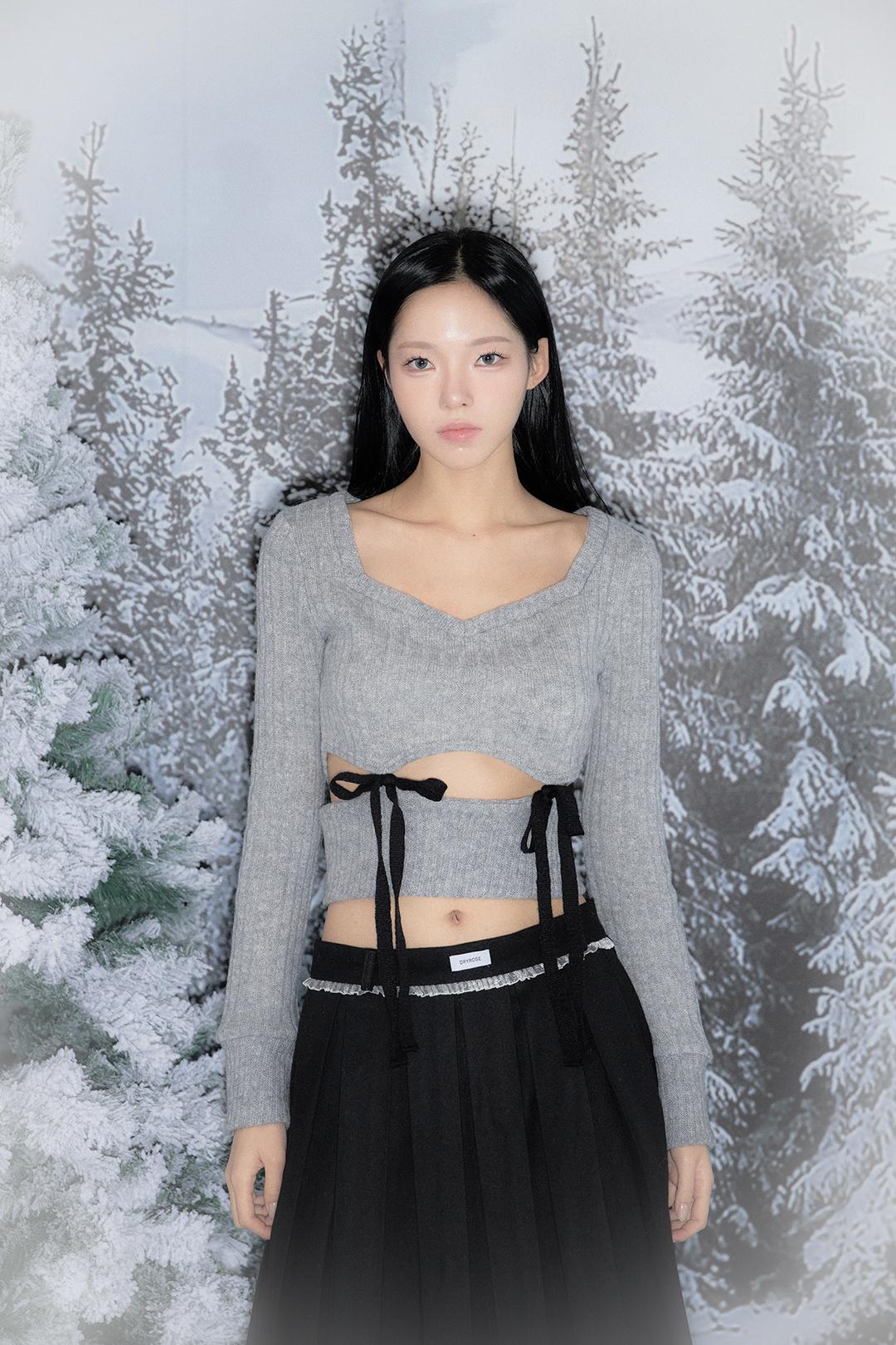 LINK RIBBON TOP (GRAY)