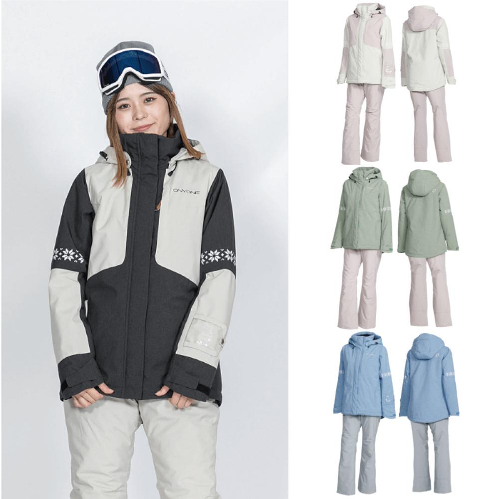 온요네 스키복 여성 스키 자켓 팬츠 상하 세트 4종 2023-24