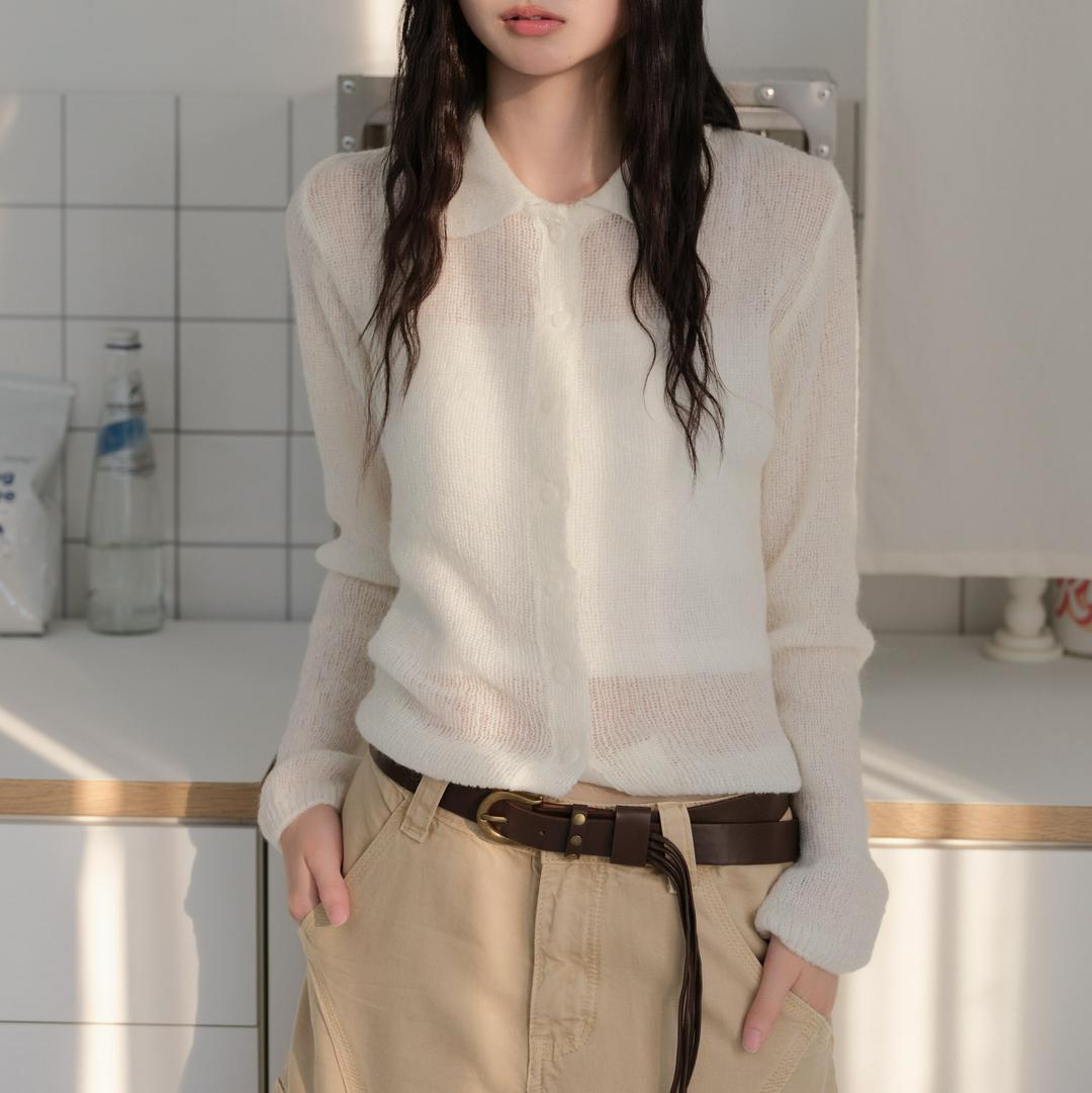 틸데서울 테일라 모헤어 카라 가디건 3color