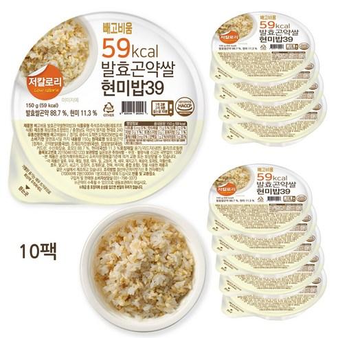 빼고비움 최저 칼로리 100g당 39kcal 발효곤약쌀현미밥39 150g x 10팩, 150g, 10개
