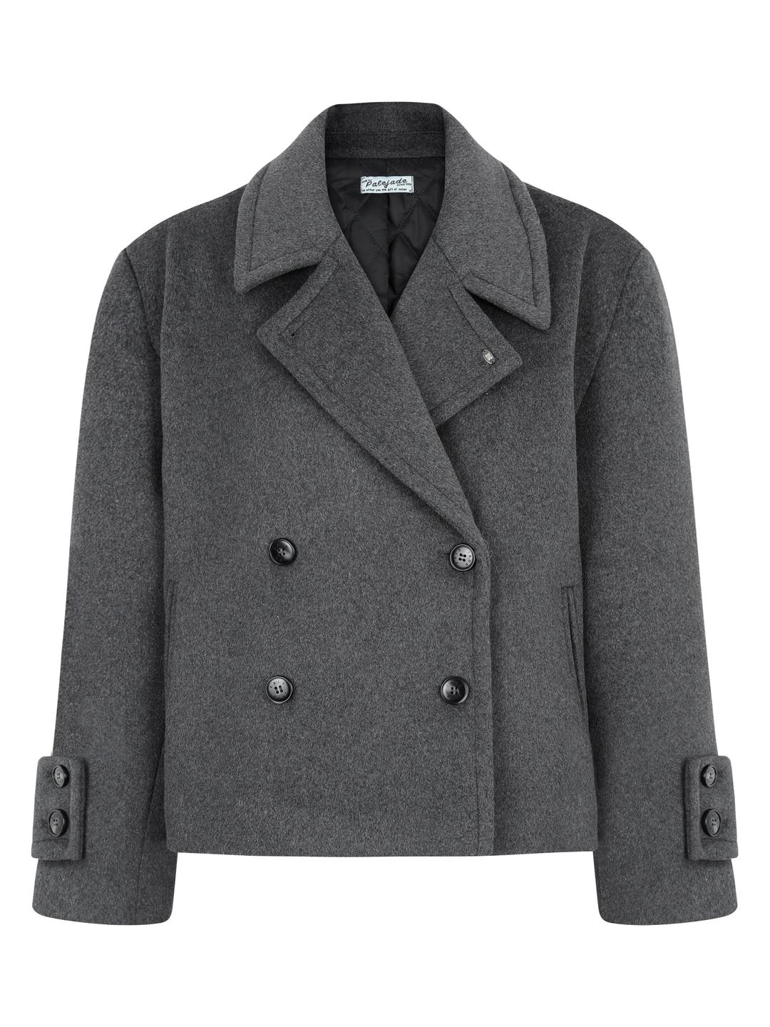 PJ Pea Coat In Charcoal