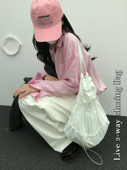 (*여유주문) LIVE 2-WAY SHRRING BAG (ivory / black)