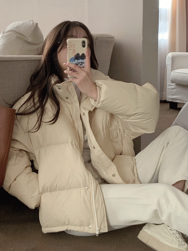 누트 덕다운 숏패딩