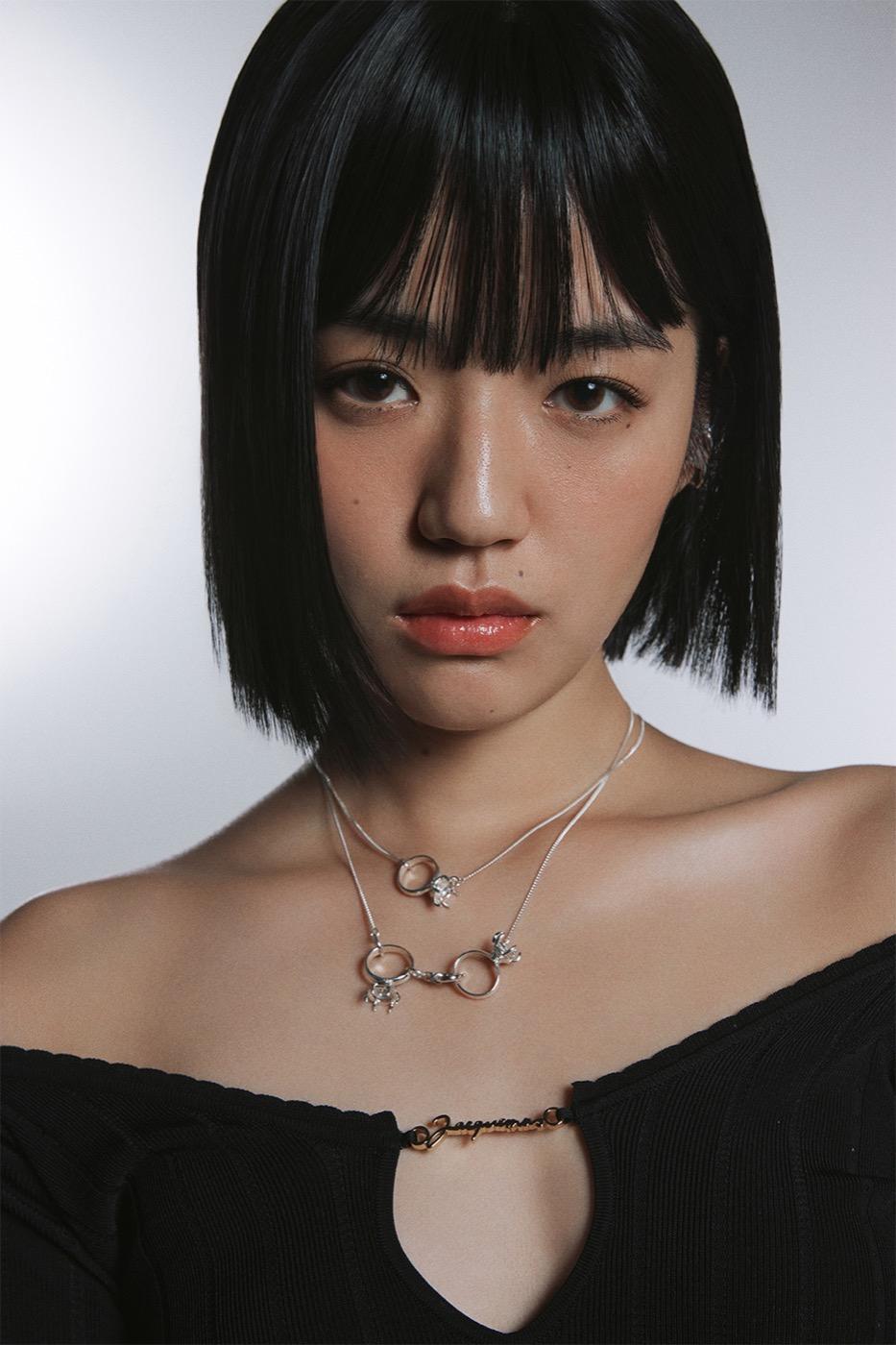 HUSTAD 211 Dia Ring Silver Necklace_925 실버 다이아 링 네크리스