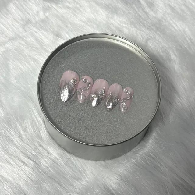 [ෆ주문폭주ෆ] 실버그라네일팁 /힙한네일/ 발레코어
