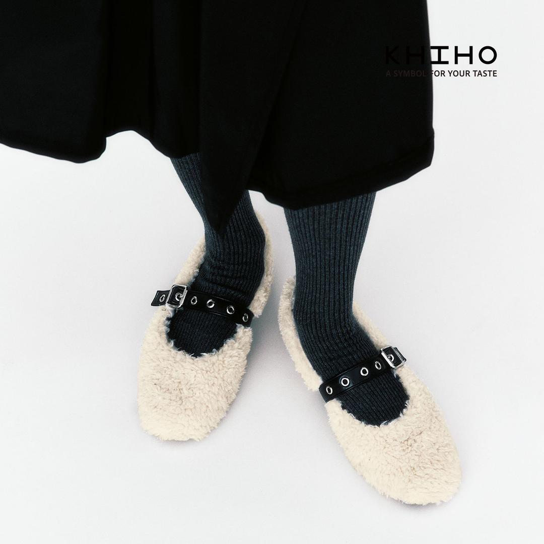 BOUCLE BALLERINA FLAT / 2 COLORS