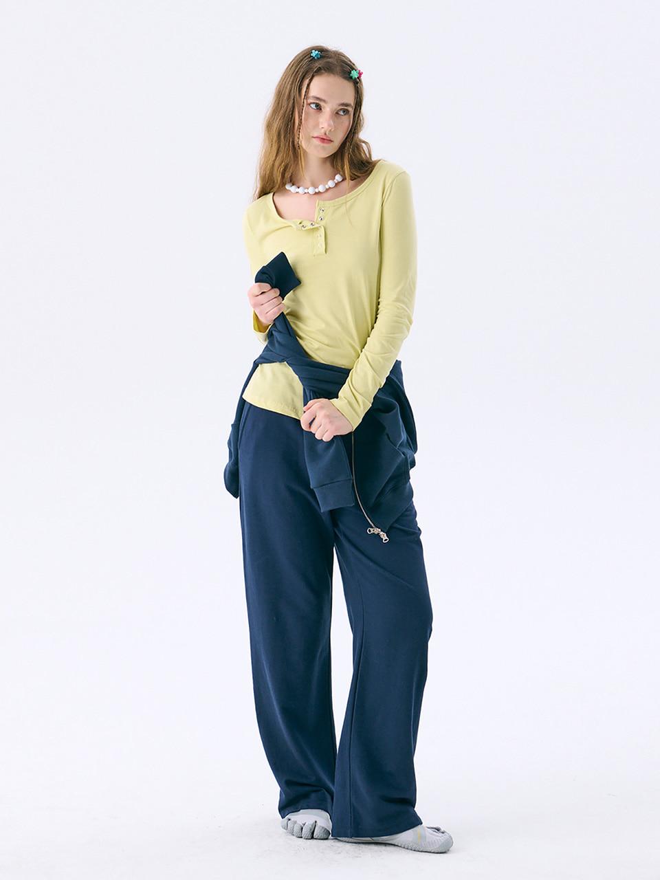 Solid Henry Neck T-shirt_Olive