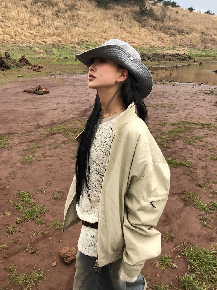 유니섹스 사이드 지퍼 다잉 헤링턴 자켓 3c