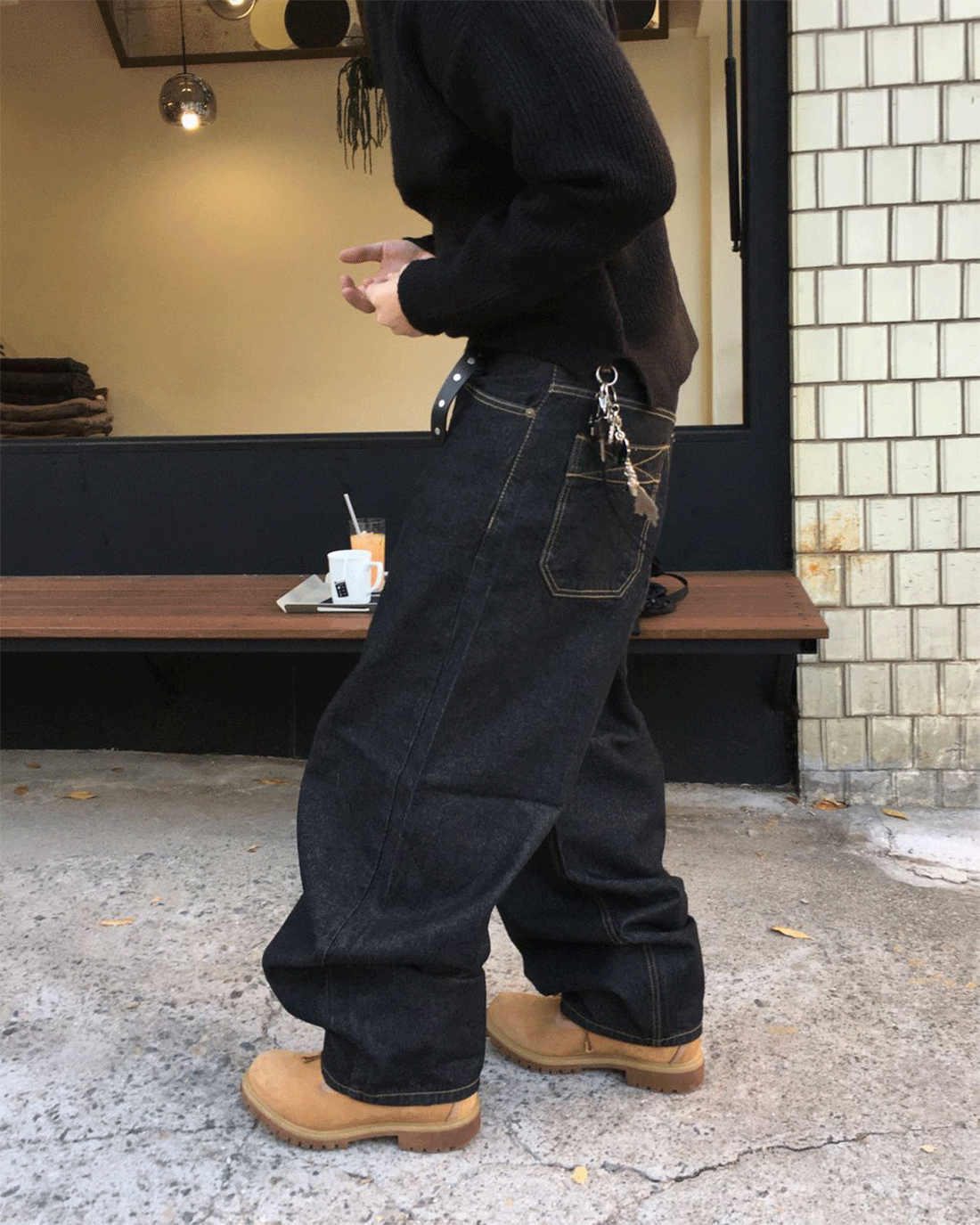 딥라인 스티치 포켓 생지 팬츠 2C