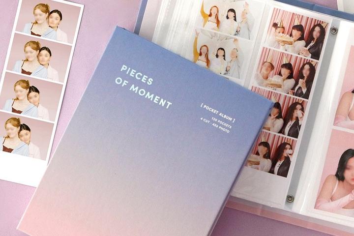 모멘트 앨범 사진 포토 4x6 포켓식 120 스크랩 티켓 북 네컷 스티커 보관