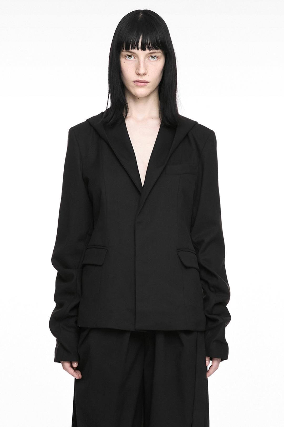 MAGNETIC HOODIE BLAZER BLACK