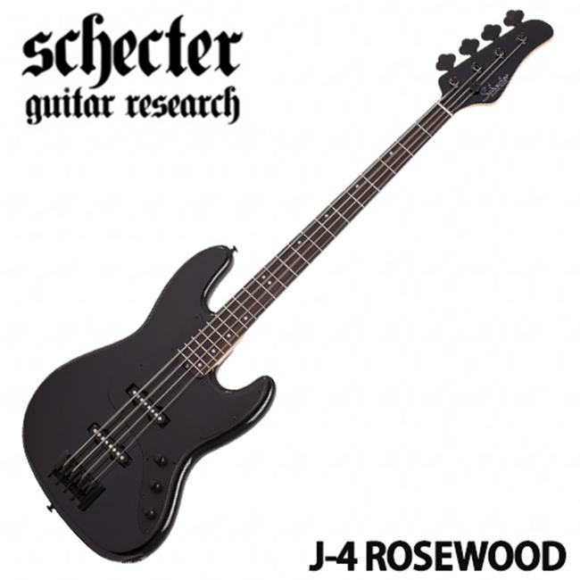 Schecter - Retro J-4 Rosewood / Gloss Black (BLK)