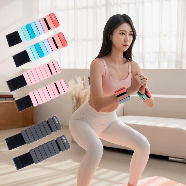 헤이피 웨이트 중량 손목 발목 모래주머니 실리콘 헬스 밴드 모래주머니 2개1세트