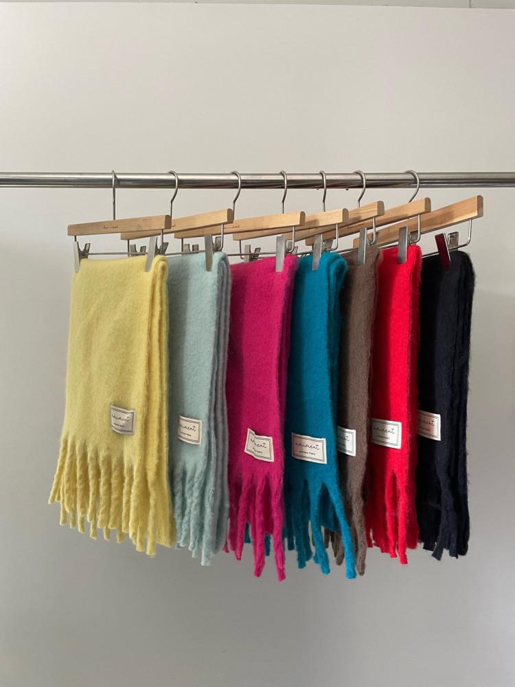 아미먼트 리브 목도리 7color (당일발송) 울 수술 데일리 머플러