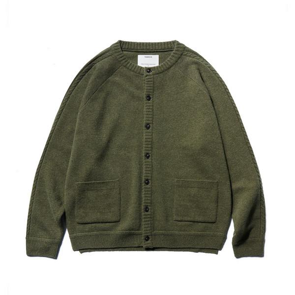 Lisse Merino U Cardigan (Moss Green)
