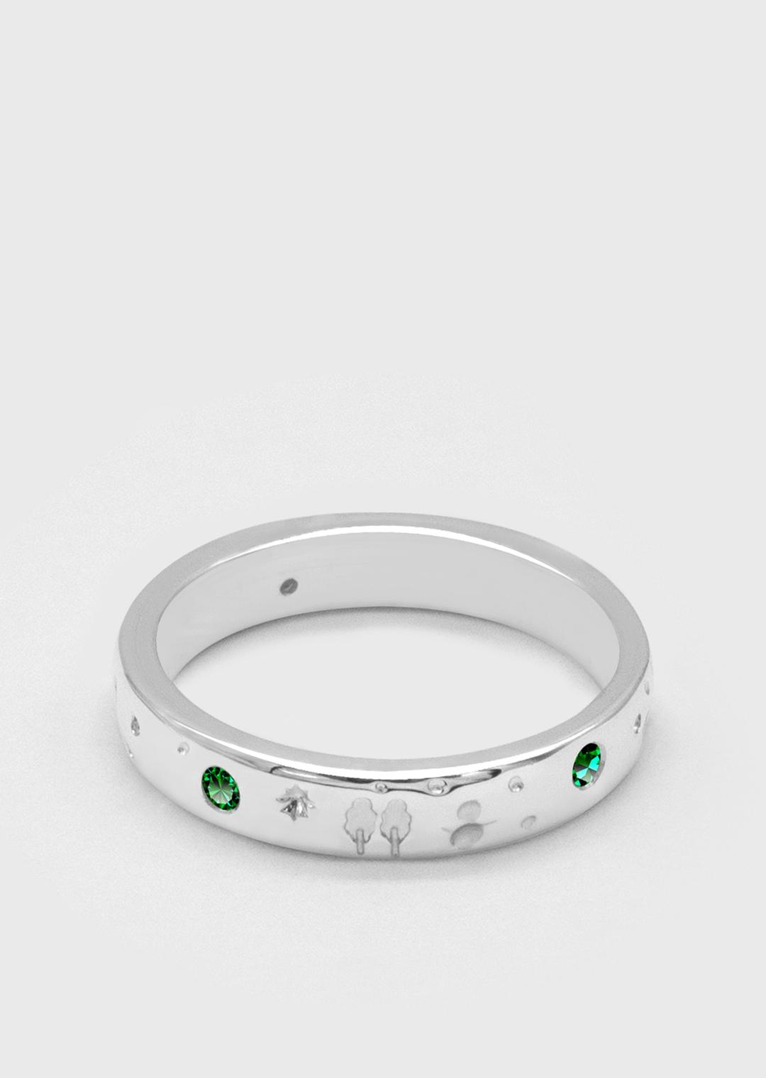 Green Winter Story Ring