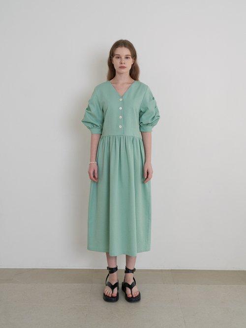 Ballon Sleeve Dress (Mint)