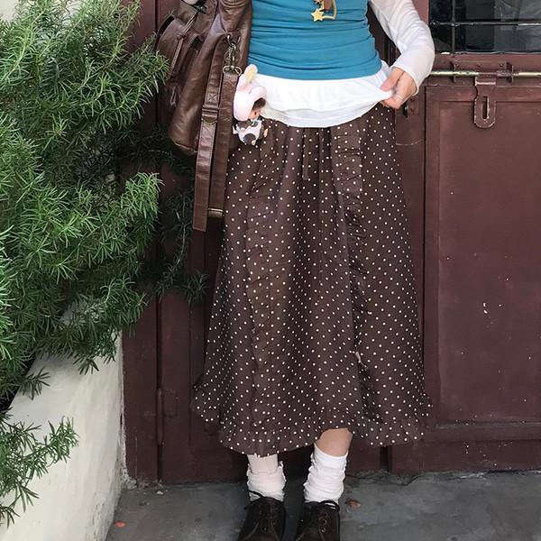 오소 도트 프릴 스커트 ( oso dot frill skirt )