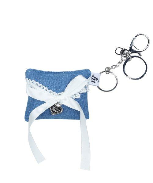 리본 레터 키링 ( 데님 )