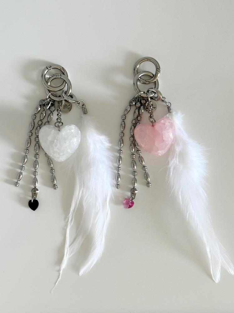[r-o-m]★MD pick★Big Heart Angel Keyring_2color