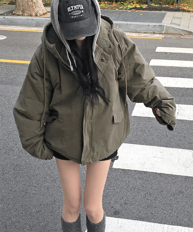 [고퀄야상❄️/한파무적!] 토너트 도톰 오버핏 투웨이 스트링 후드 숏 야상 점퍼 자켓 빈티지룩 데일리룩 캐주얼 꾸안꾸 겨울아우터/겨울야상/겨울신상/겨울점퍼