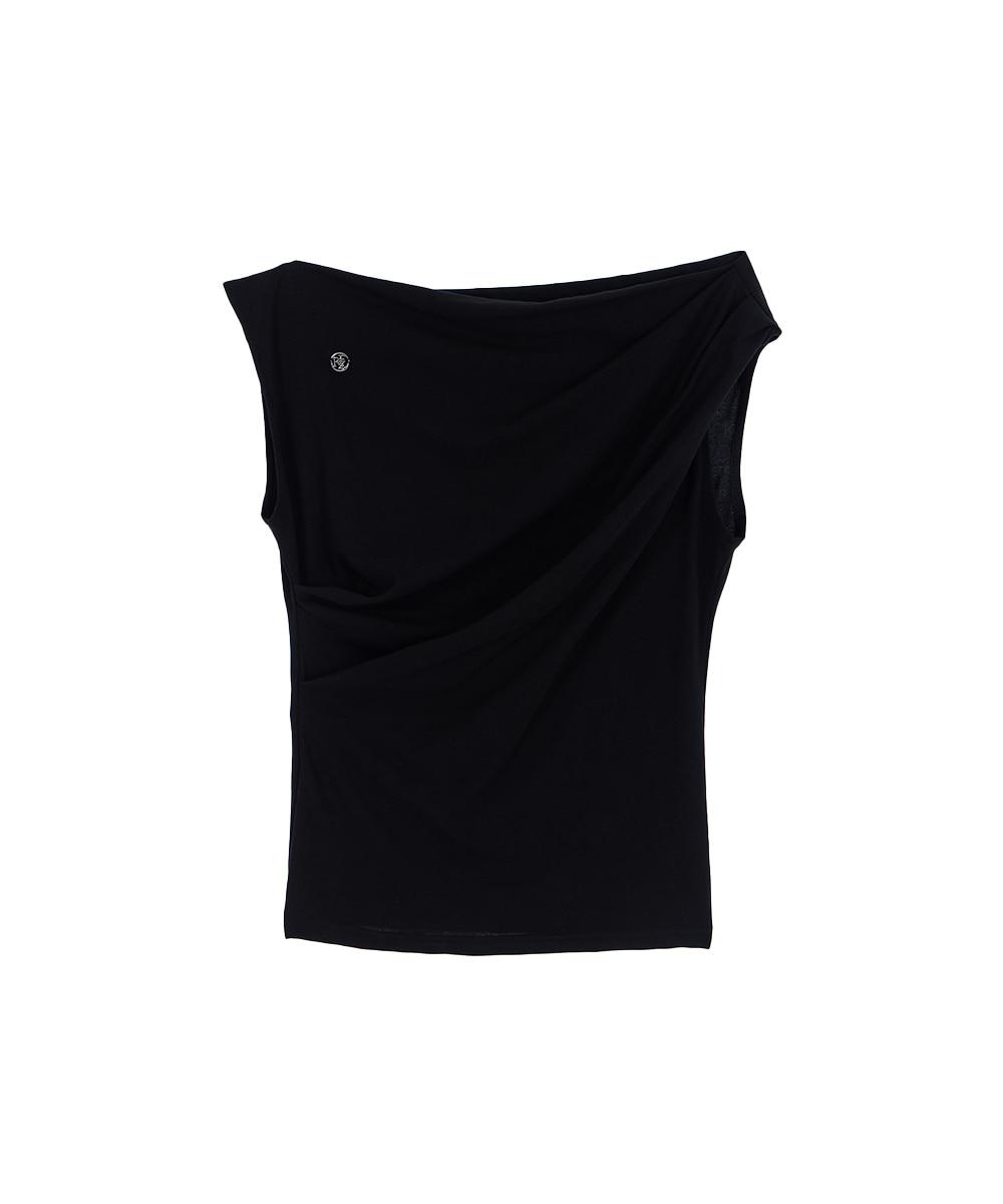 로제프란츠 Drape Off Shoulder Sleeveless [Black]
