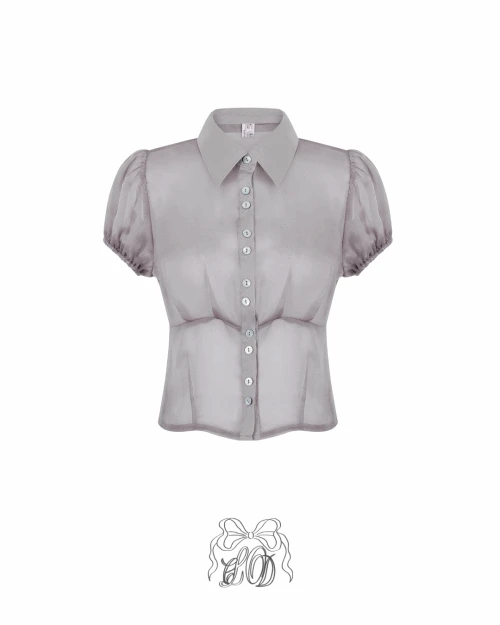 [♡MADE♡/오늘출발] serendipick puff - organza bl