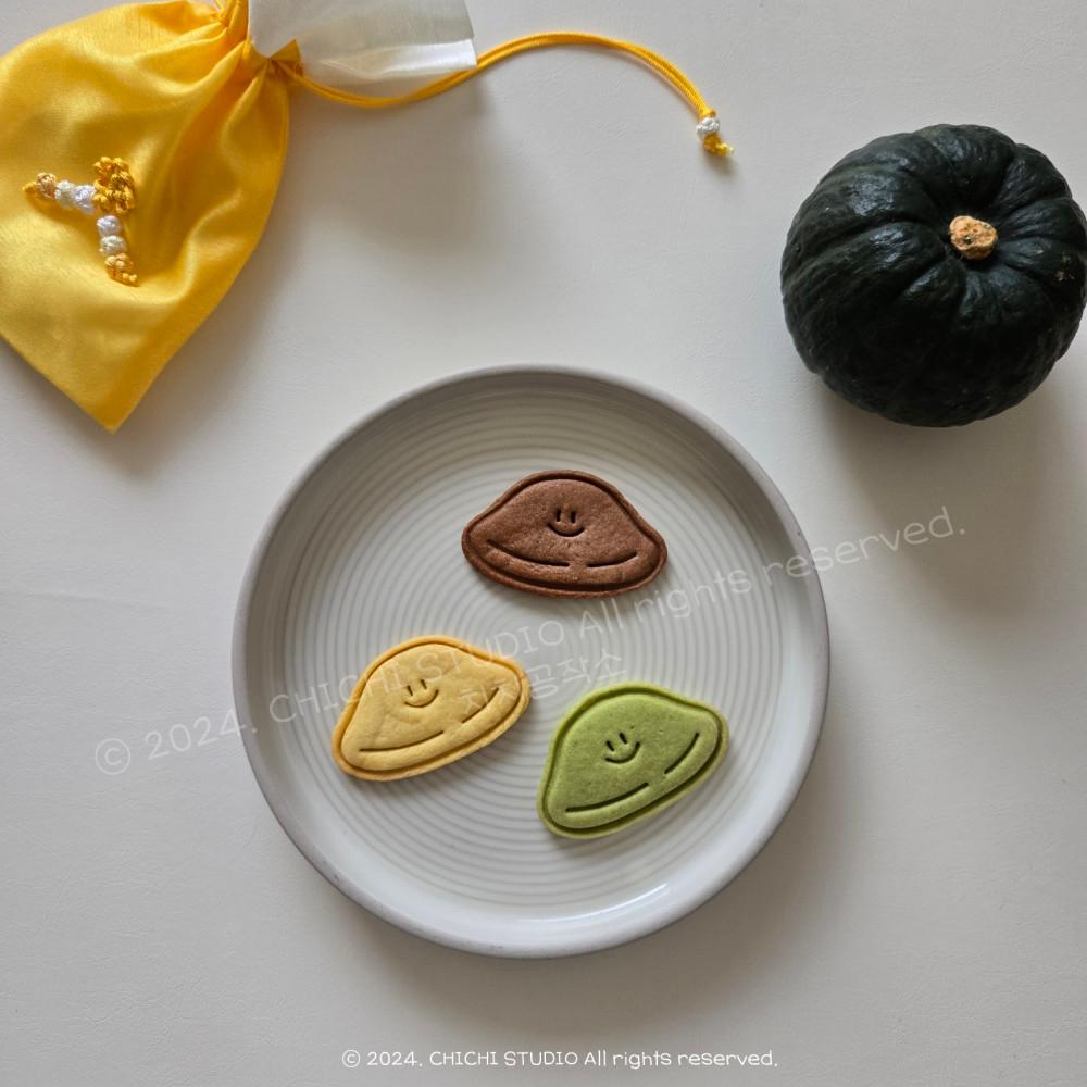 스마일 송편 쿠키커터 / 추석 설날 캐릭터 모양틀 / 명절 선물 홈베이킹