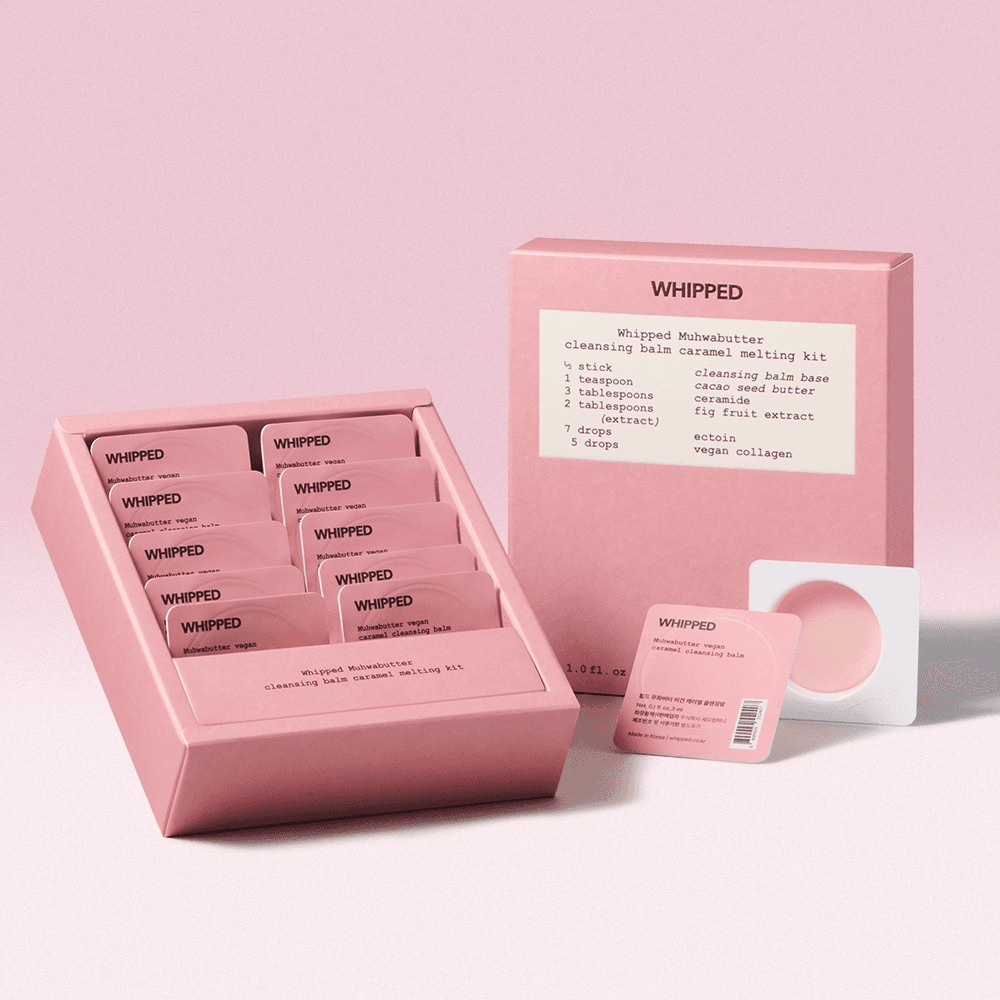 [신상/여행선물] 휩드 판매 1위 라인 무화버터 비건 캐러멜 클렌징밤 멜팅키트 10ea