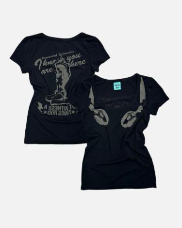 SPIRAL GIRL headset women printing t-shirt