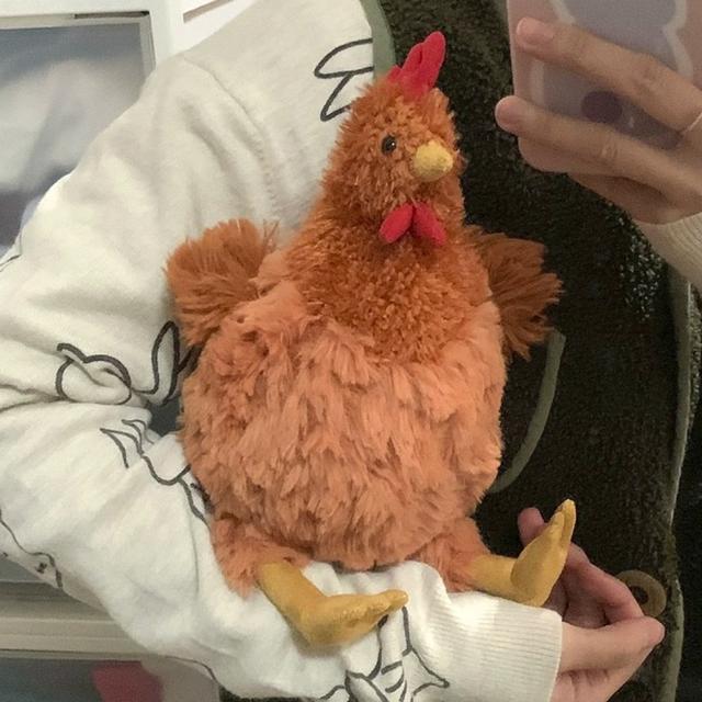 브라운 귀엽닭 인형